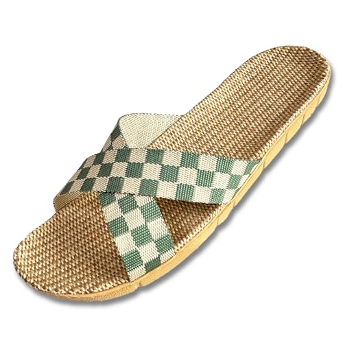 Hwayslon Fashion Unisex Linen Summer Beach Shoes Skidproof Indoor Slippers
