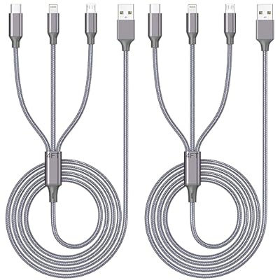Multi Charging Cable (4ft 2Pack),3 in 1 USB Cha...