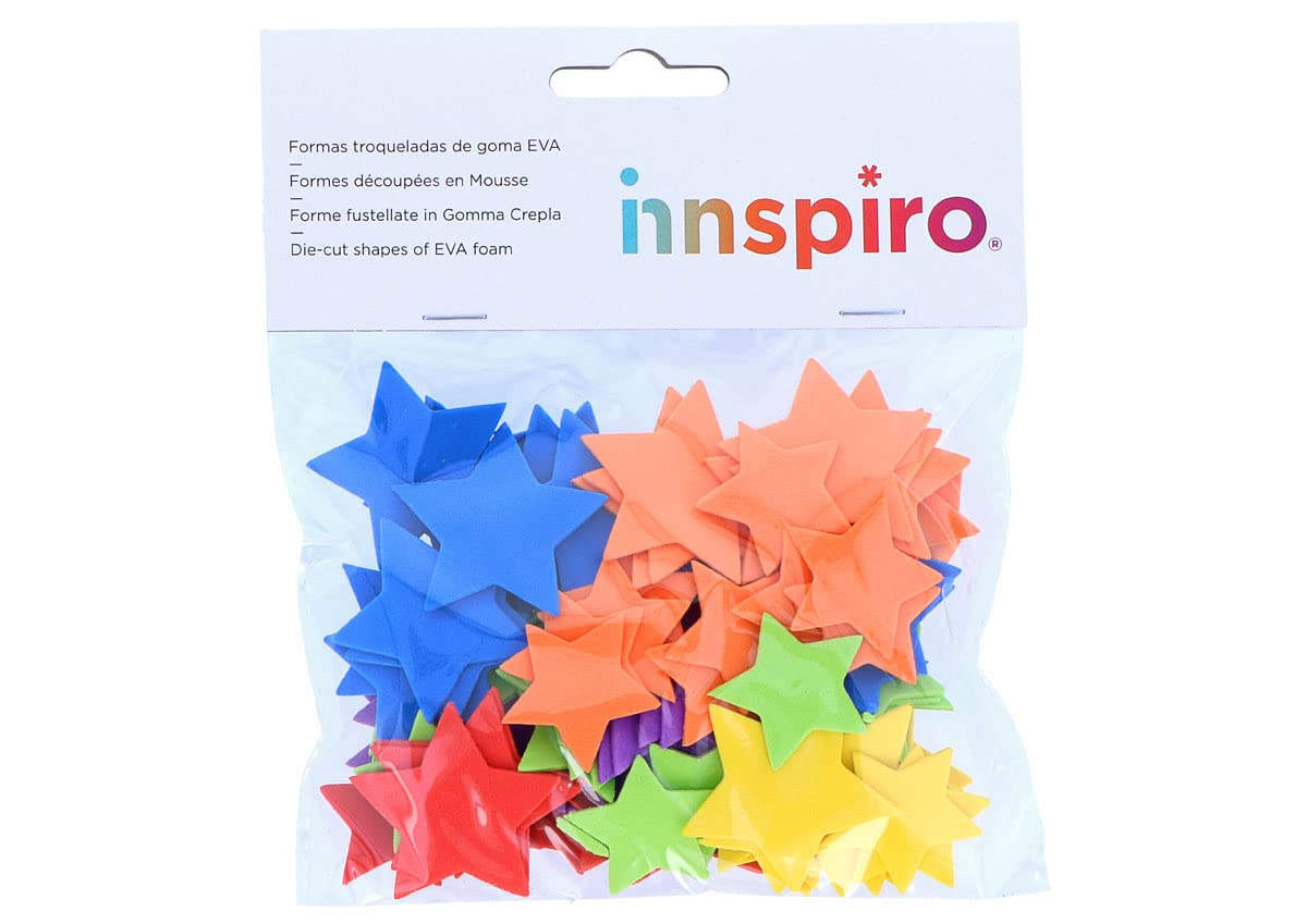 Stelle In EVA Per Bambini, 128 Pezzi In 4 Misure E 6 Colori, Ideali Per Lavoretti E Attività Creative