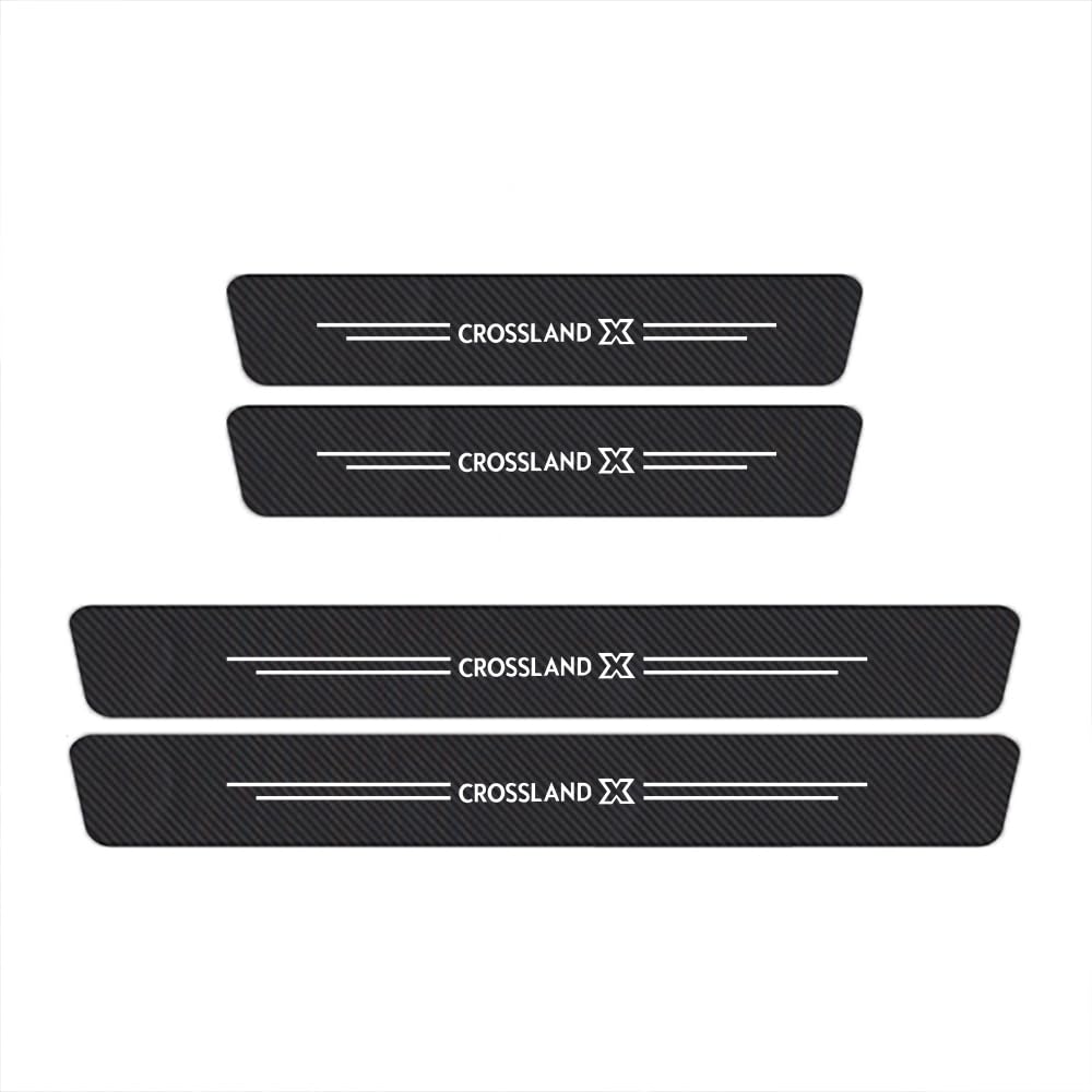 Sdyayfge Normal 4Pcs Kick Plates Car Door Sill Protector,For Opel Crossland X