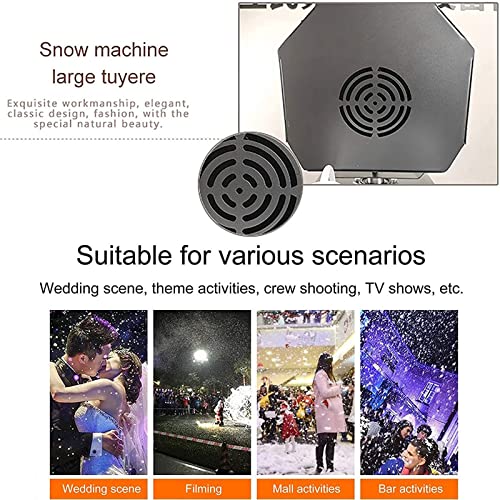 Máquina portátil de nieve para exteriores, máquina de copos de nieve para escenario, ajuste de ángulo de 90°, operación muy sencilla, con control remoto para ajustar el tamaño a voluntad miniatura 5