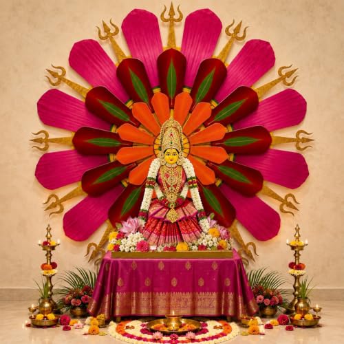 Image of Party Propz Makhar for Ganapati Decoration Setup for Home- 1 Pc, DIY Makhar for Ganpati Backdrop Decoration, Ganpati Decorations Items for Home, Wall Makhar
