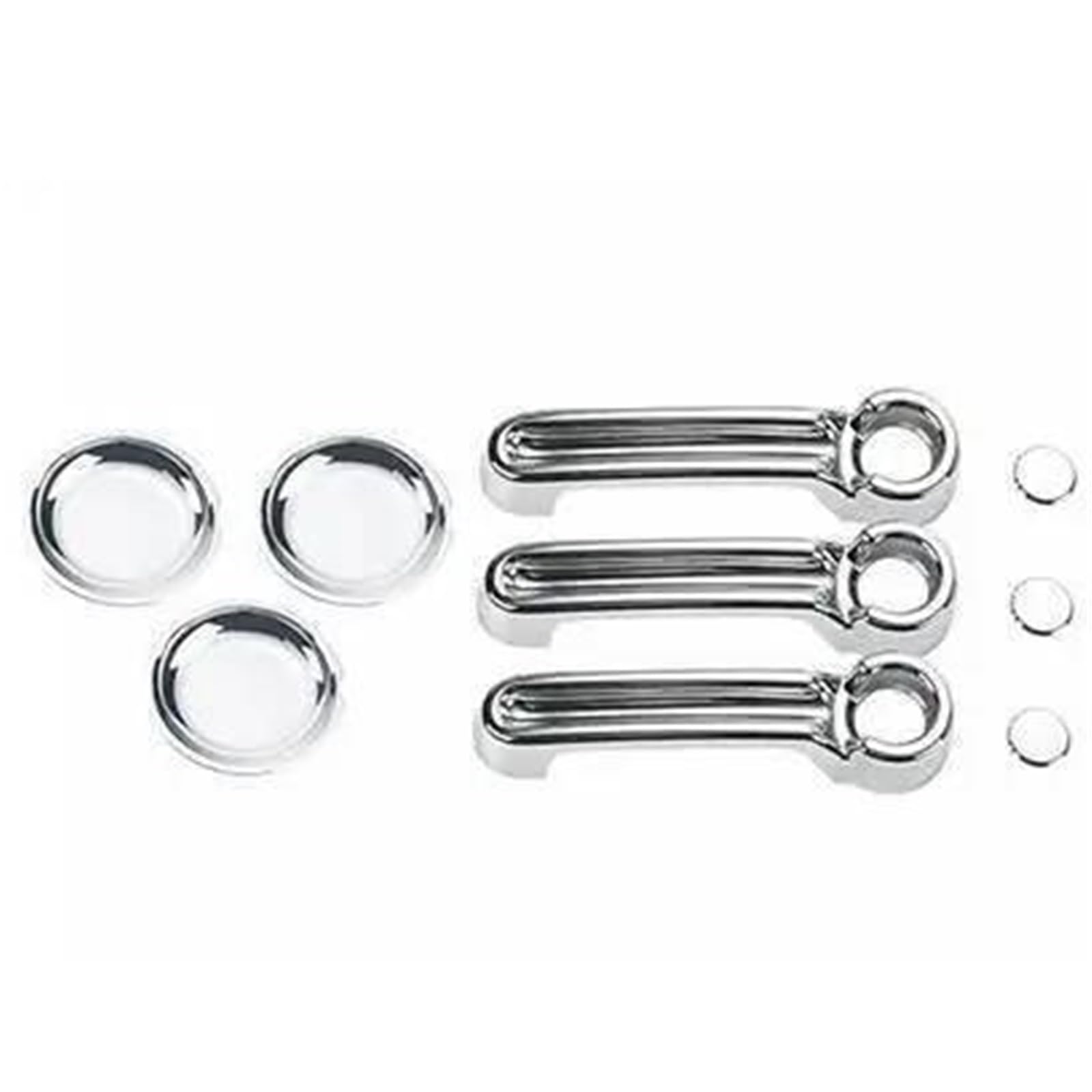 BQWYEDPL Car Tail Door Handle Bowl Decoration Cover Fit for Jeep Fit for Wrangler JK 2007-2017 Car Door Latch Handle(Chrome for 2 Door)