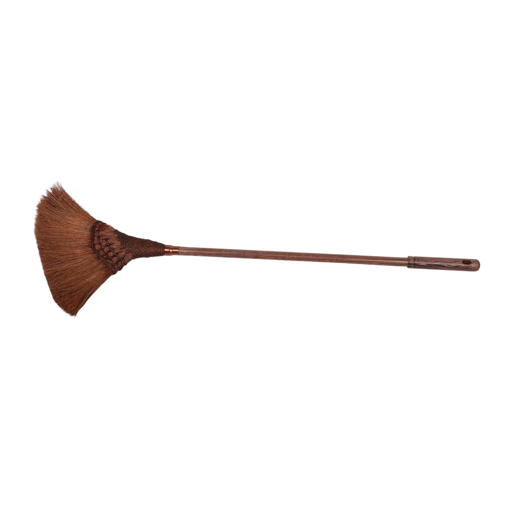 Scopa Spazzatrice Spessa e Fitta con Setole Morbide di Palma, Manico in Legno Resistente, per Pulizia Interna e Camere, Delicata del Pavimento