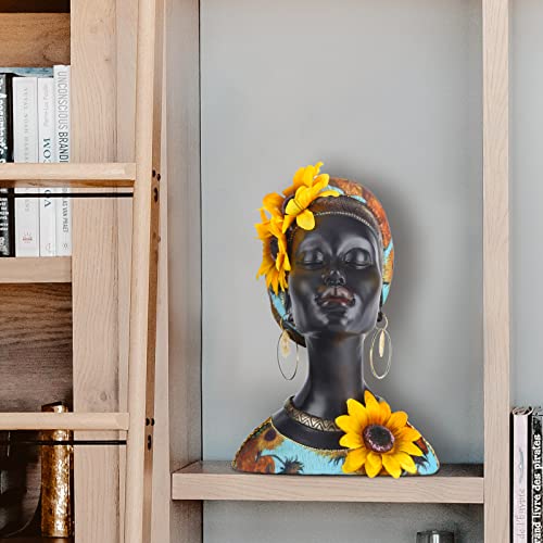 Escultura Decorativa Africana Moderna Mujer 9.45 in miniatura 5