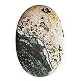 Ravishing Impressions Atemberaubender natürlicher Jaspis-Cabochon, oval, 60 mm, Größe: 46 x 31 x 5 mm, Halbedelstein, lose, negative Emotionen und Gedankenmuster, Edelstein, Jaspis
