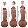 Dildo XXL,Realistischer Flüssiges Silikon Dildo,mit Starke Saugnapf Klassische Dildos Analdildos,100% Hautgefühl, mit Echten Venen und Prallen Hoden,Sexspielzeug für Frauen und Männer(S,22cm*4.5cm) #5
