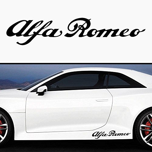 2 x Racing pegatinas Alfa Romeo Cuore Sportivo 35 cm (Color a elegir) Decal Tuning Pegatina para coche moto Pick Up