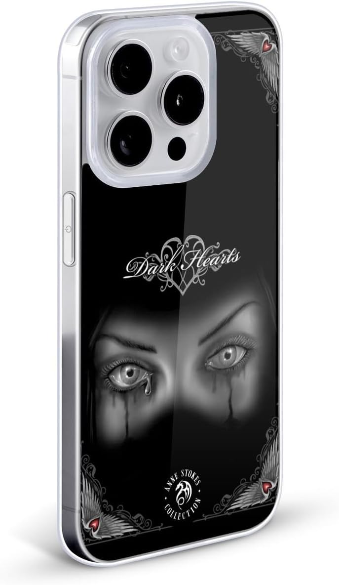 Head Case Designs Officially Licensed Anne Stokes Sad Eyes Gothic Gel Case [Military Grade Protection] Compatible with Apple iPhone 16 and Compatible with MagSafe