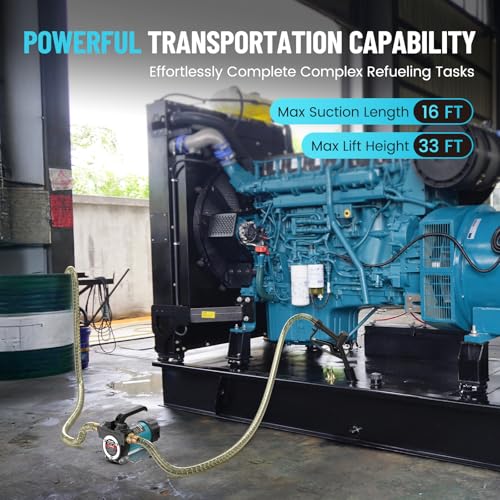 image for Seesii Electric Fuel Transfer Pump 12 V, Diesel Transfer Pump 13.2 GPM