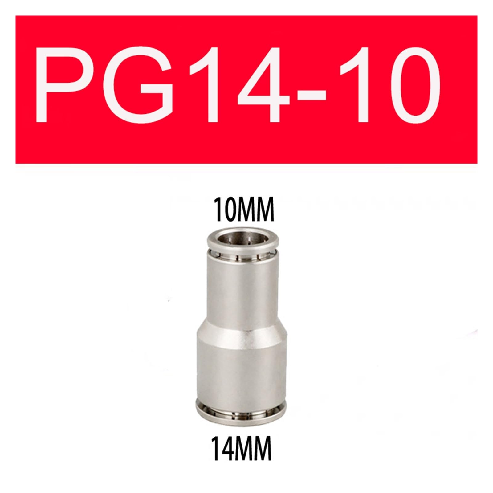 connexion directe pneumatique rapide, Connecteur haute pression for tuyau de compresseur d'air en laiton PU PG, 4, 6, 8, 10, 12 mm, droit(Pg14-10mm)