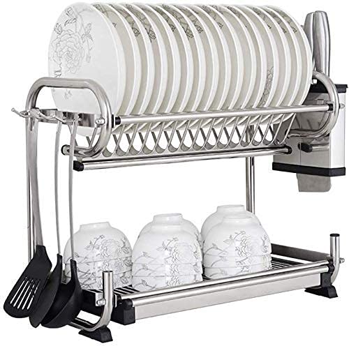 304 Stainless Steel Dish Dryer Hanging Hook Plate Drainer Knife Hanging Knife Hanging Rack 22.4 9.8 15.0 inches Shelf Rack Kitchen Drain Rack