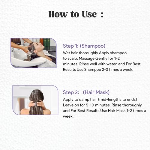 Image of LA'BANGERRY Keratin Protin Shampoo & Mask Combo | Enriched with Almond & Eucalyptus Oil | Anti-Frizz, Nourishing & Strengthening Hair Care Kit (250ml+250g)