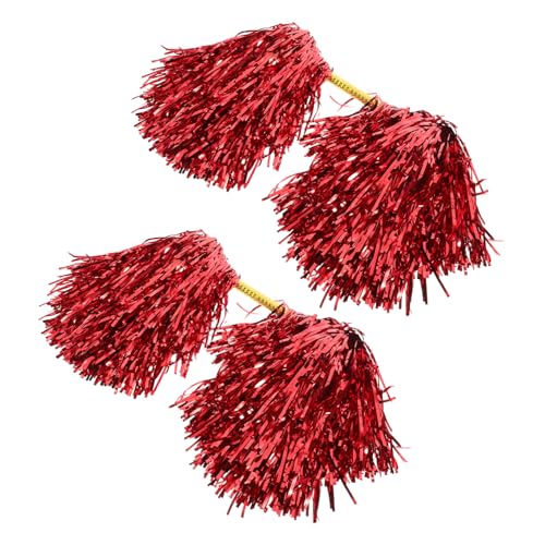 Totority Cheerleading Balls Double-Headed Pom Poms Cheerleader Pompons for Girls Cheer Accessories Vibrant Cheerleading Pompoms