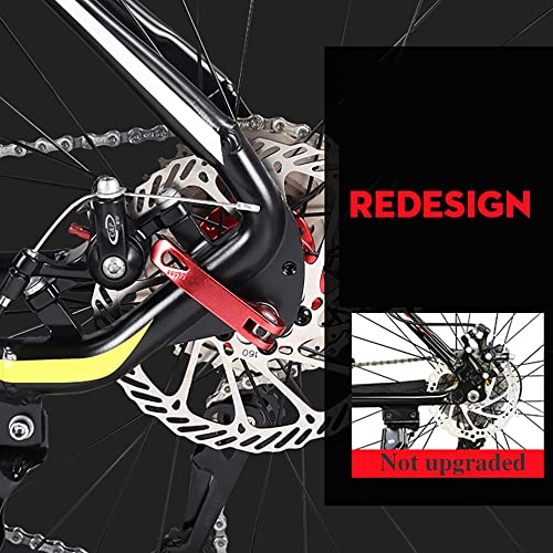 LJVJSOCY 26 inch Mountain Bike with Alumialloy Frame Suspension Mens Bicycle 27 Gears Dual Disc Brake with Hydraulic Lock Out Fork and Hidden Cable D - Image 2