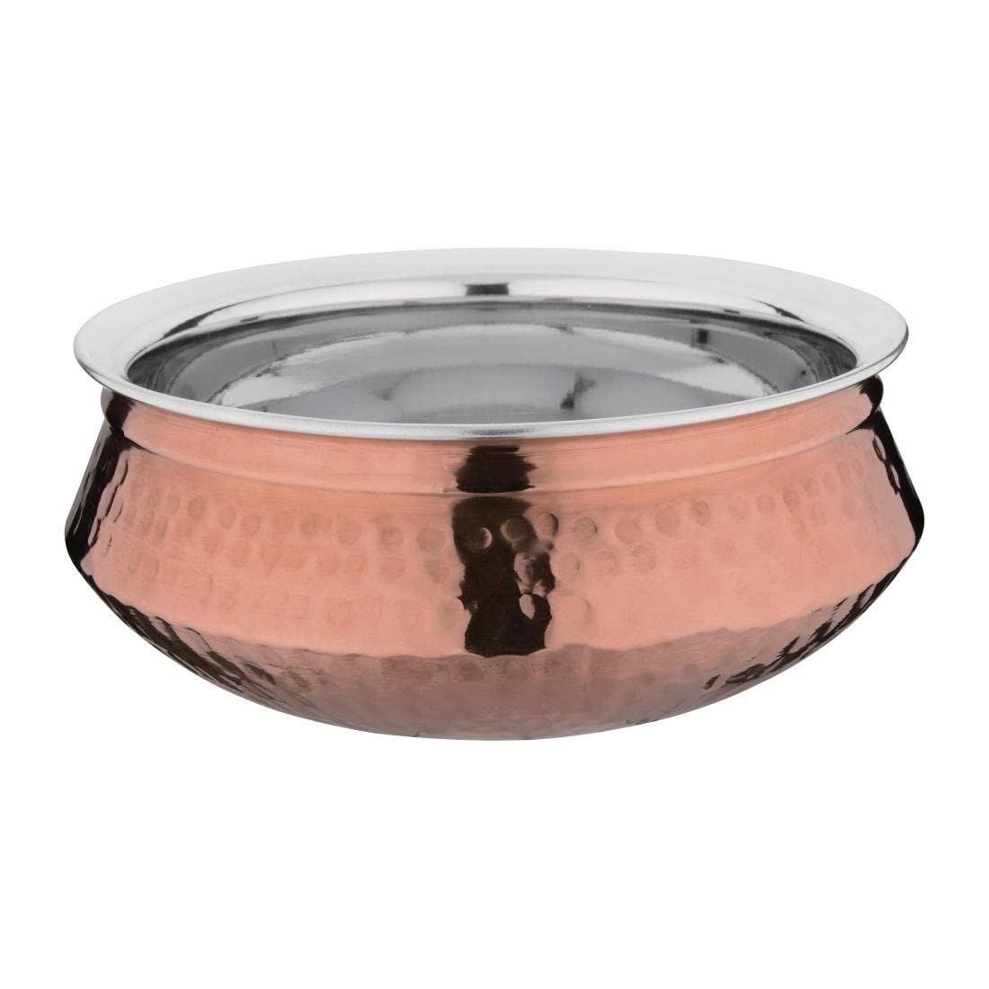 Olympia Large Handi Serving Dish Copper 1.5Ltr - Bowl for Side Dishes, Curry for Hot and Cold Food FE299