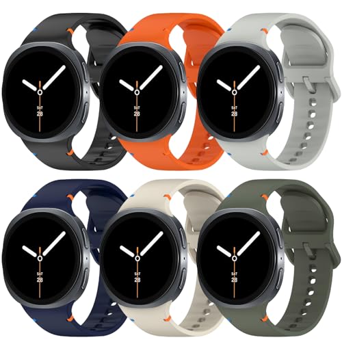 BDIG 6 Piezas Correas Deportiva para Samsung Galaxy Watch 8/8 Classic, Coloridos Recambio Suave Pulseras de Silicona Repuesto Mujer Hombre BDIG 6 Piezas Correas Deportiva para Samsung Galaxy Watch 8/8 Classic, Coloridos Recambio Suave Pulseras de Silicona Repuesto Mujer Hombre