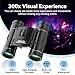 300x25 Binoculars for Adults and Kids, High Powered Mini Pocket Binoculars with Phone Adapter, Waterproof Compact Telescope for Bird Watching, Hunting, Concert, Theater, Opera, Traveling, Sightseeing