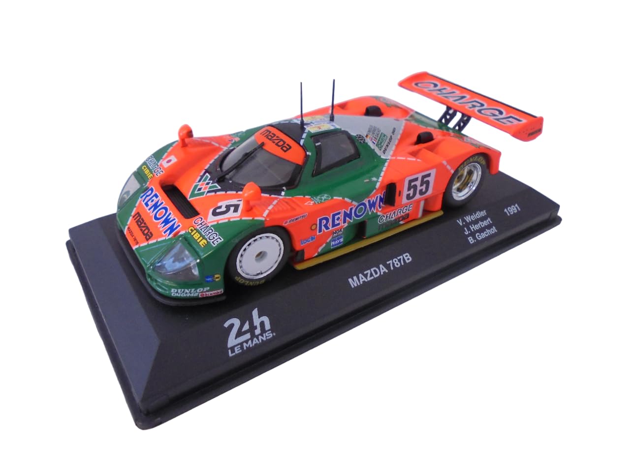 OPO 10 - 1/43 scale model car compatible with Mazda 787B 24h Winner Le Mans 1991-24LM16, Multicolor