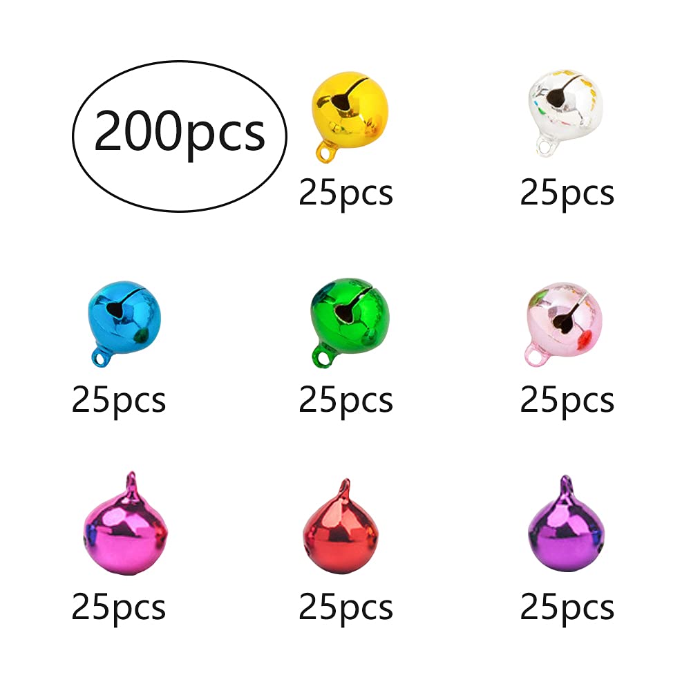 200 Clochettes Métalliques TOAOB - Or Et Blanc 15x10mm - Pour Bijoux, Déco Noël, Fête - Son Agréable
