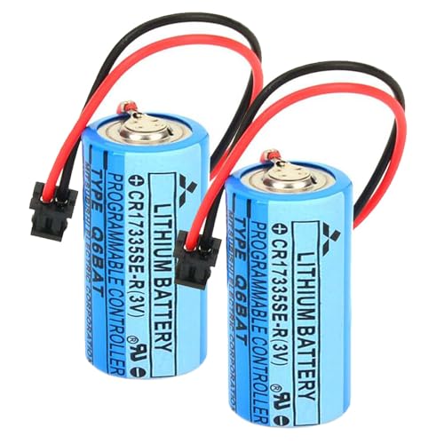 LITKEQ (Pack of 2) CR17335SE-R/3V Q6BAT PLC 3V 1800mAh Li-ion Battery for Q25PRHCPU Q170HBATC QNS...