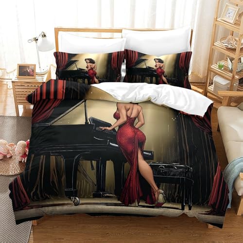 Parure de lit loup d'hiver 200x200 cadeau idéal chambre double - 3
