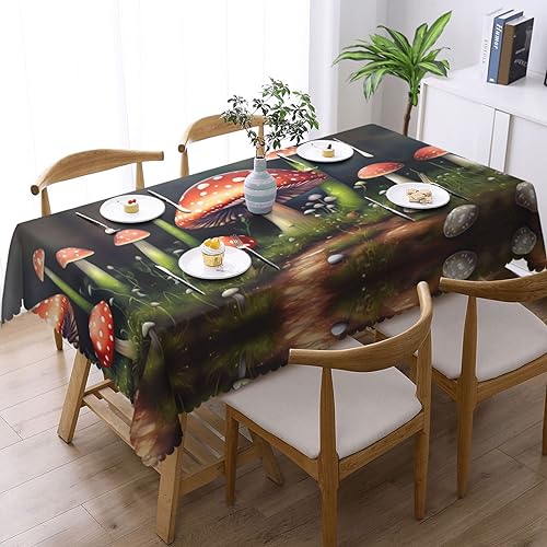 Nappe de cuisine rectangulaire champignons lavable contre les taches - 3