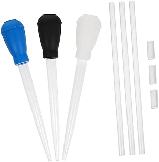 BUGUUYO 3 peças de mictório de sucção para tanque de peixes, canudos azuis, pequenos tanques de peixes, filtro de mão, removedor de resíduos de aquário, pipeta de resíduos de aquário, conta-gotas limpo, filtro de cascalho, mini