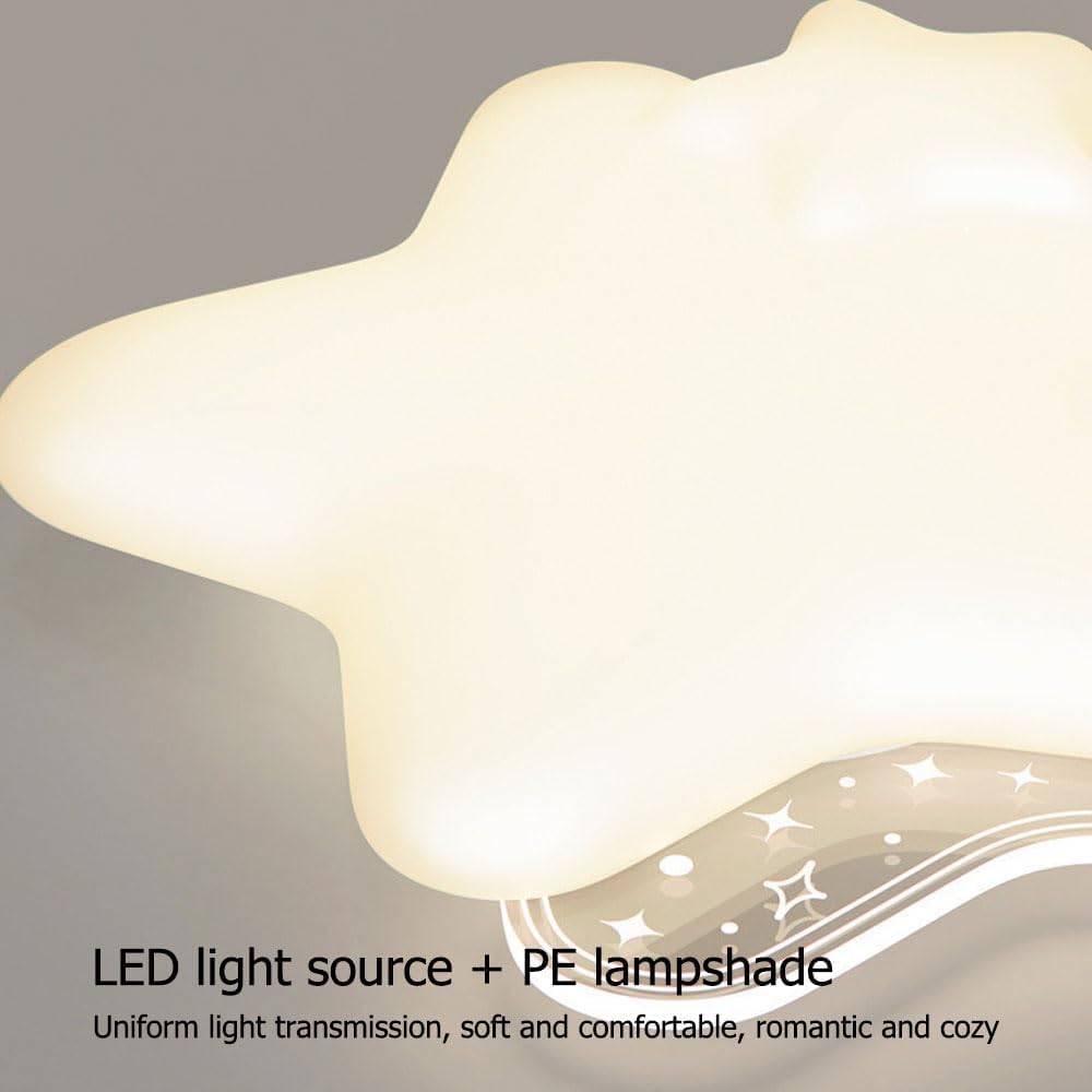 LED montażu podtynkowego oprawa oświetleniowa kremowa nowoczesna blisko lampy z białym kloszem chmurki przedszkole dla dzieci salon sypialnia 3-kolorowy skandynawski żyrandol sufitowy do pokoju