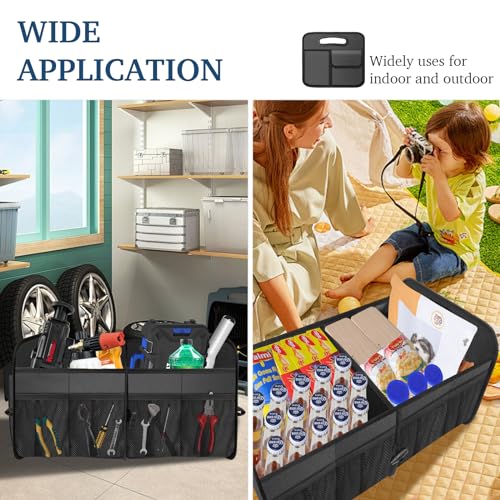 Image of Femuar Car Trunk Organizer, Car Storage Organizer with Large Capacity Waterproof Collapsible Trunk Organizer for Car Suv /Jeep /Sedan (Grey, Standard)