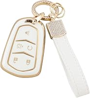 Vista 1 de 1797 Funda para llavero compatible con Cadillac SRX XT4 XT5 XT6 CTS CT6 ATS XTS Accesorios Bling Car Llavero Case Shell Protector 5 Botones Femenino