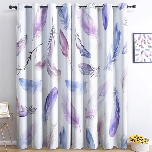 Blickdicht Verdunklungsvorhänge für Schlafzimmer 2er 75x166cm (BxH),...