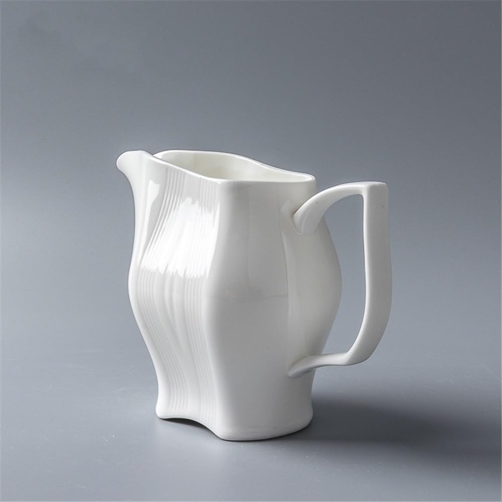 Brocca per latte, salsiera, tazza per acqua, brocca per panna, caffè, zucchero e salse, 300 ml, in ceramica con manico, ideale per il Giorno del Ringraziamento, per riscaldare, per condire insala