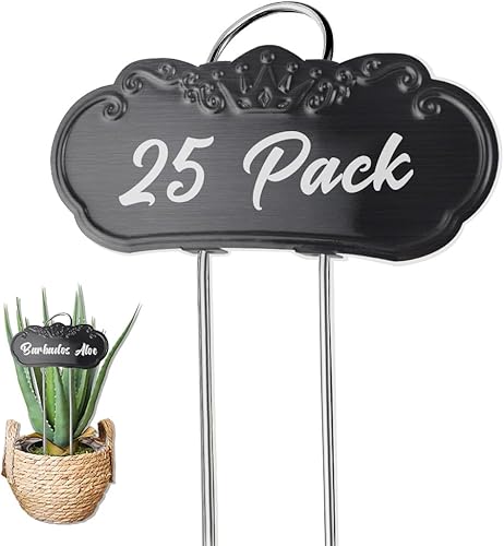 Etiquetas metálicas para plantas, etiquetas de jardín para exteriores, para flores, frutas y verduras, acero inoxidable, resistentes a la intemperie