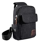 Evaduol Borsello Uomo Tracolla, Zaino Monospalla Sport Marsupio Spalla Sling Bag Trekking Borsa Crossbody per Uomo Donna Viaggio Camminare