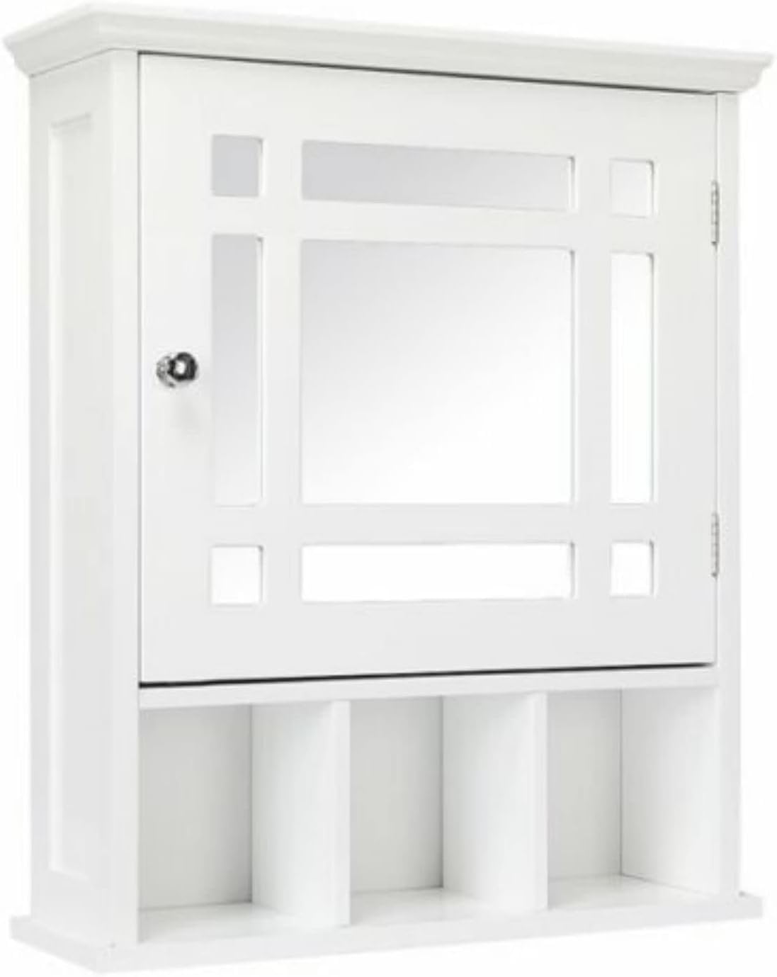 Bathroom Cabinet Mirror Door Storage Wall Mounted Organizer Adjustable 3 Shelves, SDSAFG665