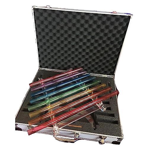 Crystal Singing Harp Kit, 8 Notes C5 D5 E5 F5 G5 A5 B5 C6, Perfect Healing Musical Instrument, With Aluminum Suitcase, For Sound Therapy Healing(432HZ)