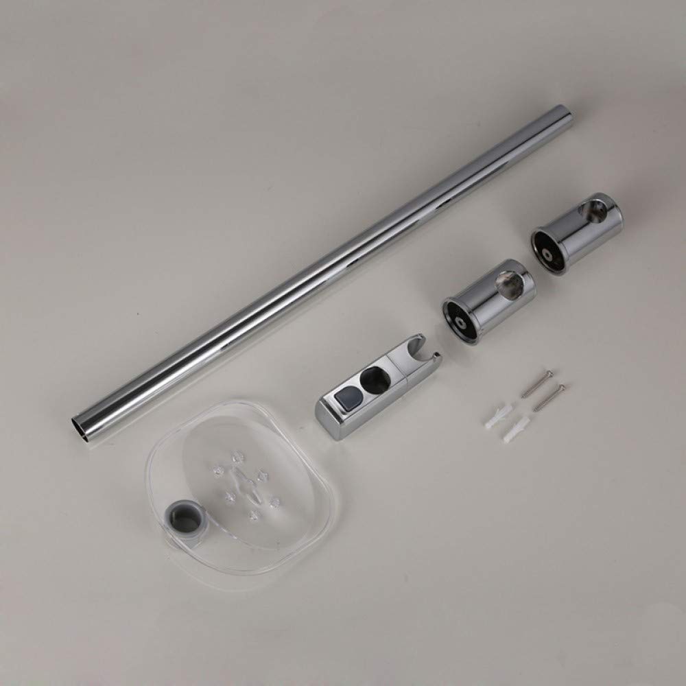Ducha de acero inoxidable barra de elevación tubo de extensión barra deslizante ducha alargar tubo accesorios de baño Soporte de bastidor de almacenamiento, como se muestra