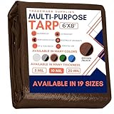 Lona de Material Grueso de Alta Resistencia, marrón/Negro