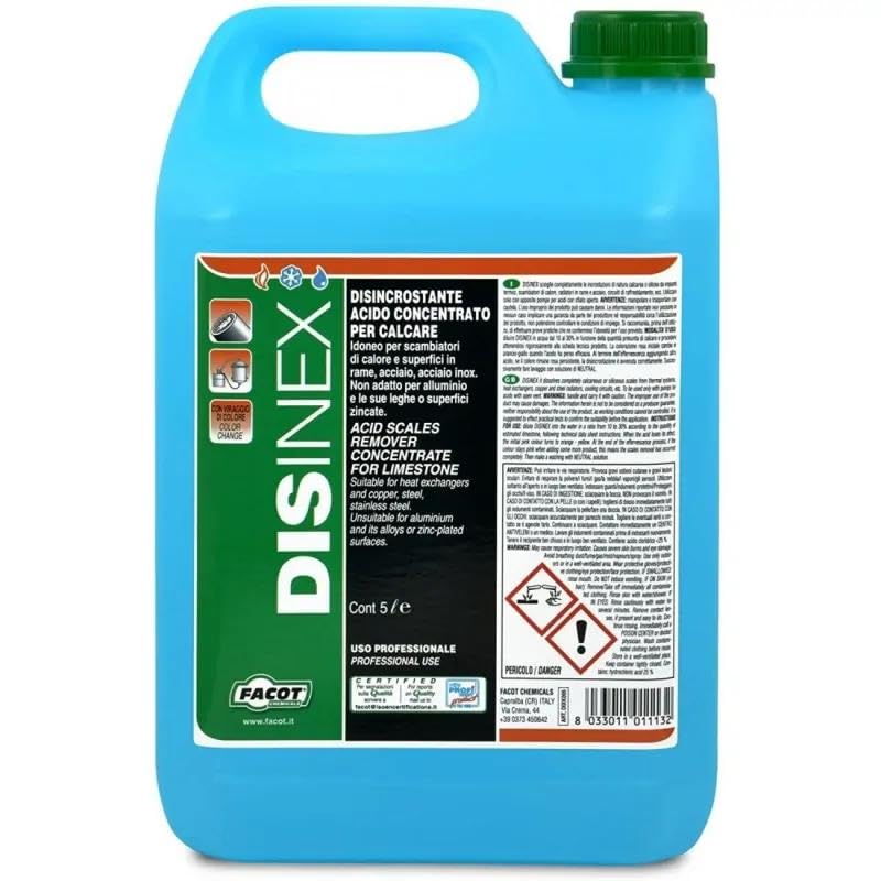 ACIDO DISINCROSTANTE DISINEX 10 Lt. CALDAIE TUBAZIONI SISTEMI CHIUSI SCAMBIATORI