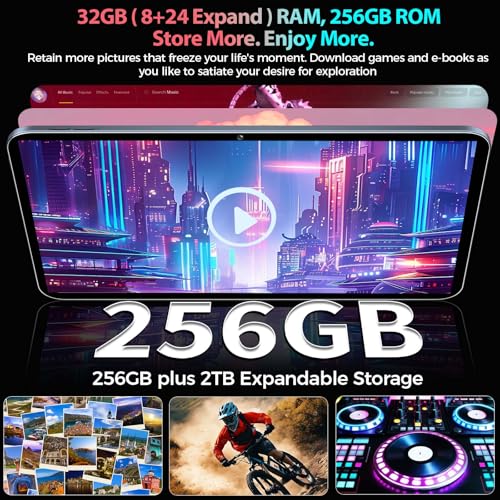 Image of 13 inch Tablet with Keyboard - 2026 Gemini AI Android 16 Tablet,Black Case | 32GB+256GB+2TB Expand, 2K Tablets PC with 8-Core, 10000mAh, 120Hz 1920x1200 Display, 2 in 1 Large Tablets with Mouse, Stylus