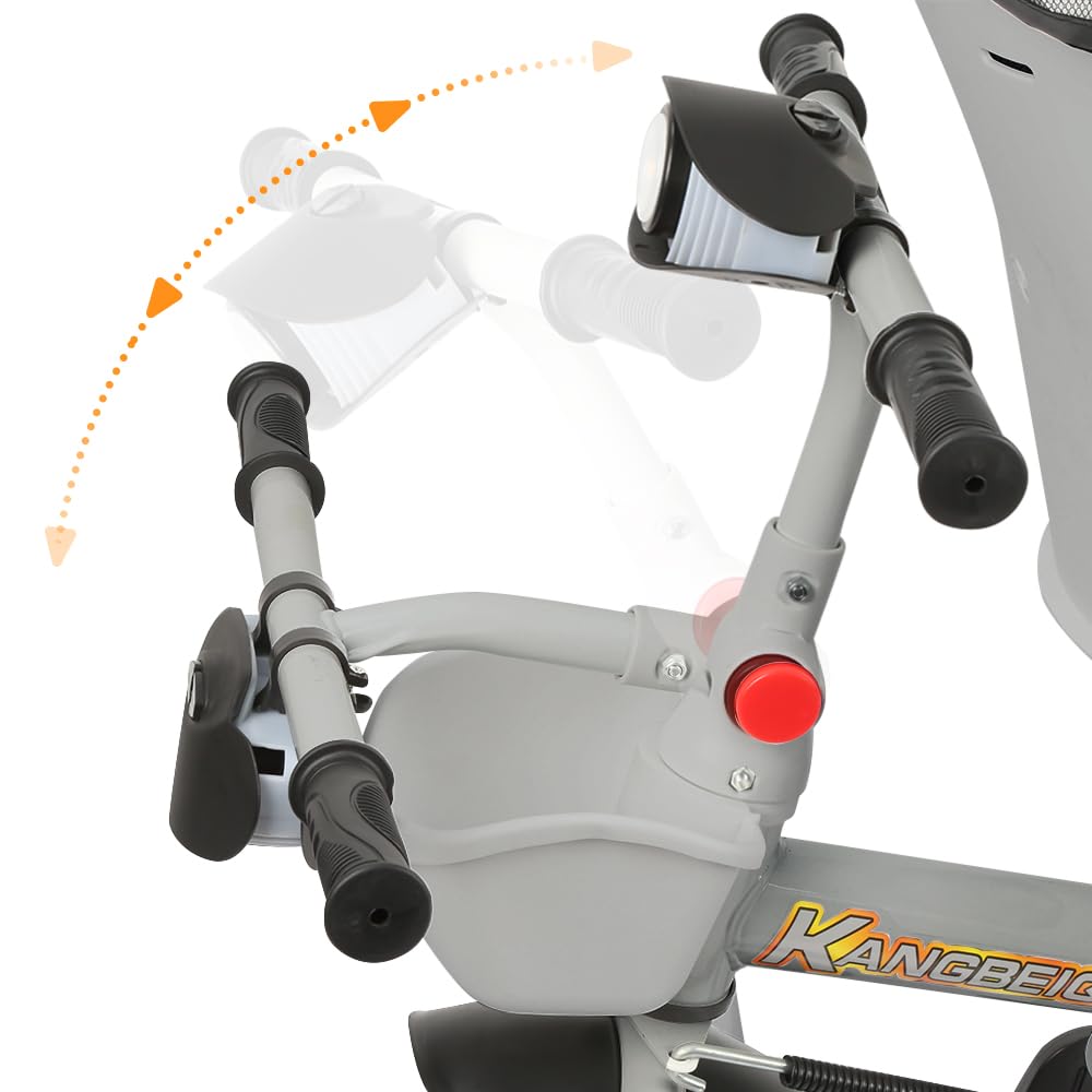 5 in 1 Poussette 3 Roues,jusqu'à 25 kg,Poussette canne,Tricycle évolutif pour Enfant,Grande Capote,Pliage Compact,Dossier Inclinable,Grandes Roues Tout Terrain