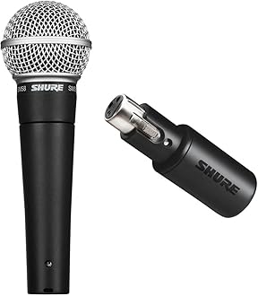 SHURE Dynamic Microphone SM58-LCE (Genuine Domestic Product) & SHURE Sure MVX2U Digital Audio Interface XLR-USB Converter Adapter with Headphone Output