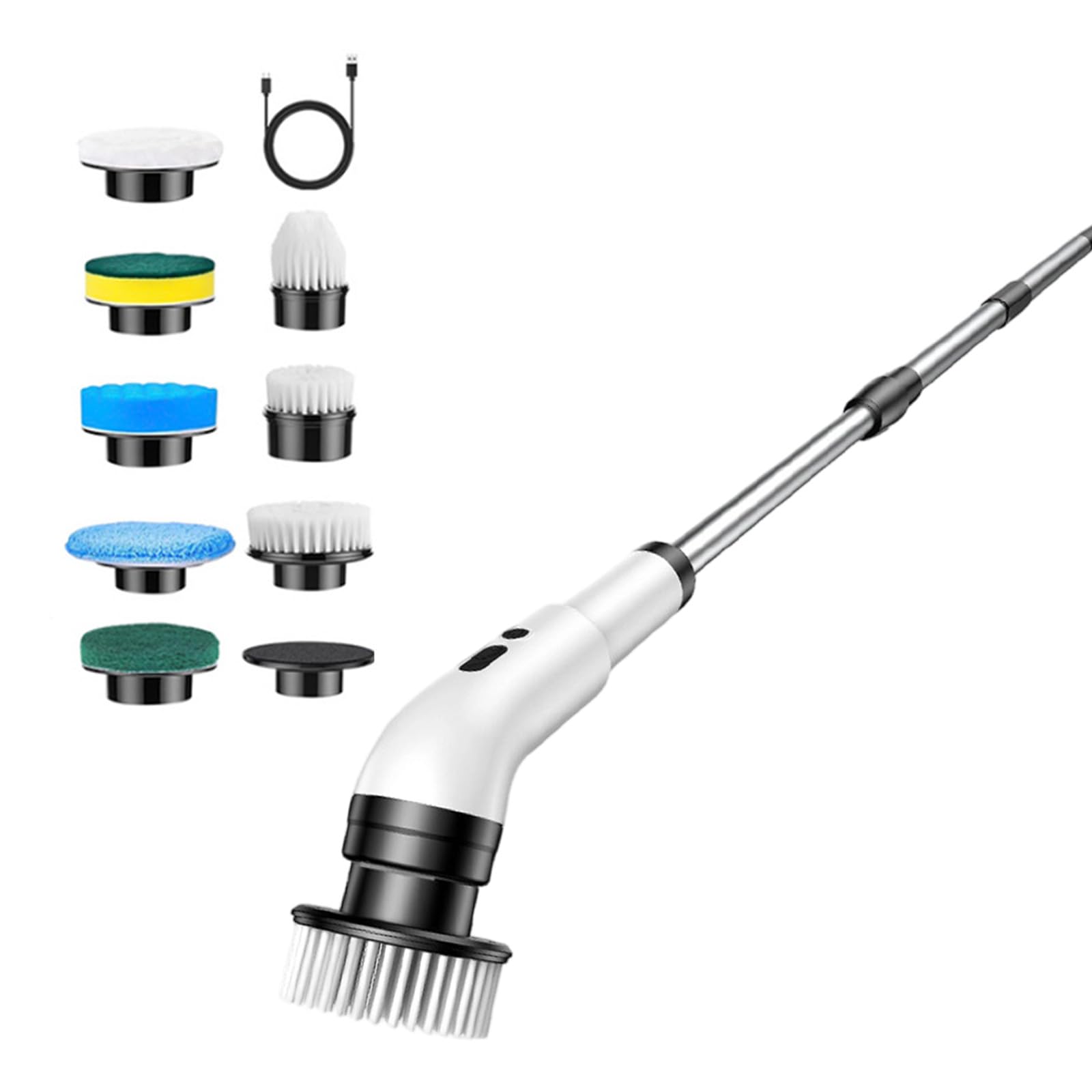 Pangboer B Shower Grout Scru Brush, Cordless Rechargeable Electric Scourer With Long Handle For Kitchen Sink Upkeep Tasks Electric Scrubber Power Rush