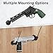 EVCUHASL 90 Degree Pistol Hanger, Concealed Gun Holder for Indoor Pistol Rack Display Wall Mount Storage, Solid Vinyl Coated Stand, 3 Pack