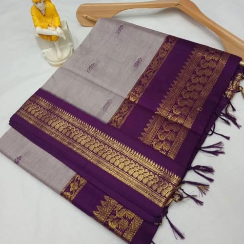 Image of South Cotton Gadwal Saree for Women | Celebrity Inspired Traditional Ethnic Wear | Chettinad & Kalyani Cotton Sarees | Soft Cotton Saree with Blouse Piece