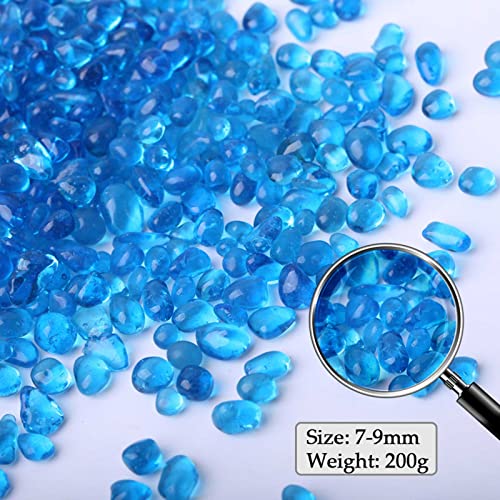 MRWiZMS Pietra Smagnetizzata di Cristallo Naturale Pietrisco, Vaso di Fiori Succulento Acquario Pietra Ciottoli Pietra Grezza, Decorazione Paesaggistica Acquario Produzione Fai da Te (200,Blue) - Image 7