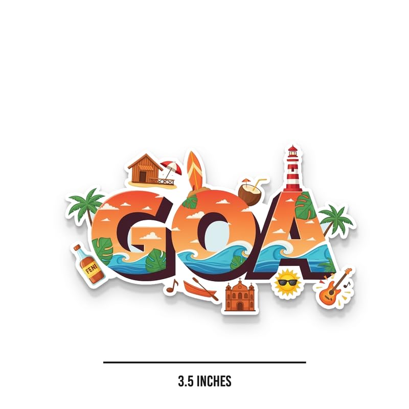 Image of Goa Fridge Magnet, Glossy Finish, Stylish Magnet for Fridge, Wardrobe & Metal Surfaces