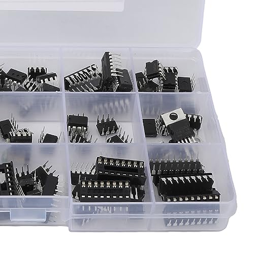 Conjunto de 150 Peças Classificador de Chip XL IC - Amplificadores Operacionais e Osciladores para P