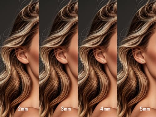 Stainless Steel Ear Piercing Stud Earrings for Piercing Guns Gold Plated Surgical Steel Round CZ Birthstone Stud Earrings Set 12 Pairs4